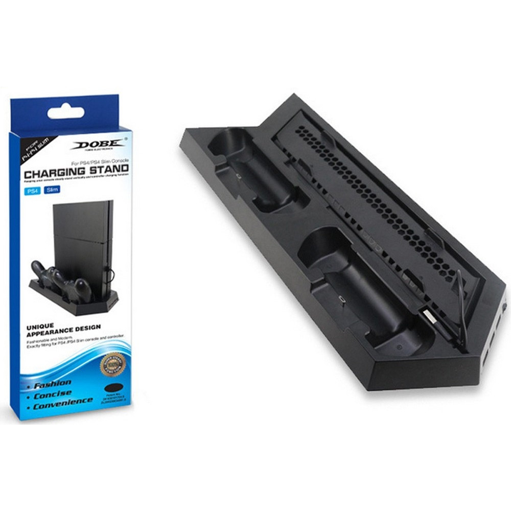 Подставка+Зарядная станция PS4 Slim Multi-Functional Charging stand with cooling fan TP4-891