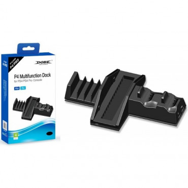 Подставка+Зарядная станция PS4 Pro console and controller multi-function dock stand TP4-837